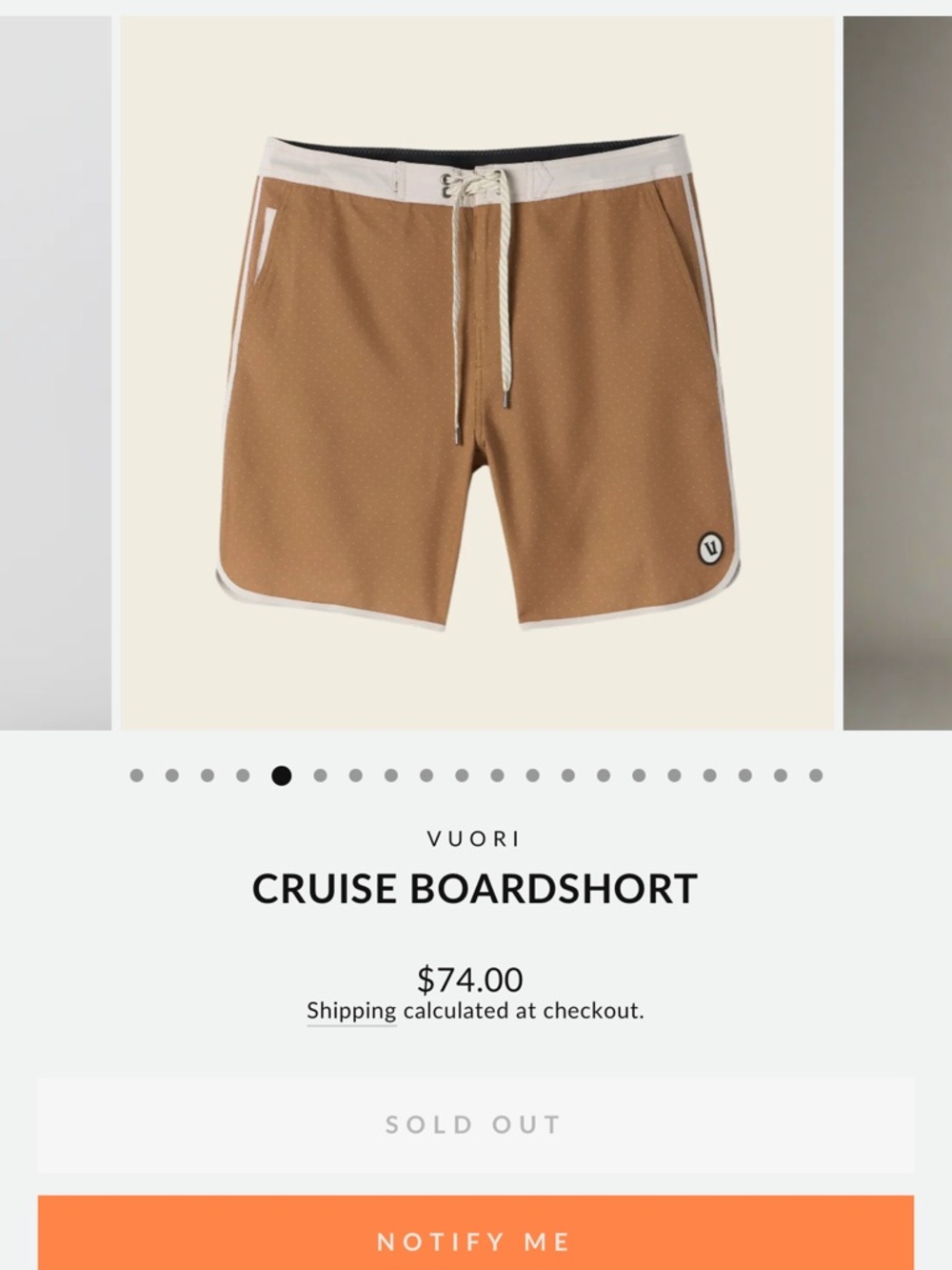 Vuori Mens Cruise Boardshorts-Microdot